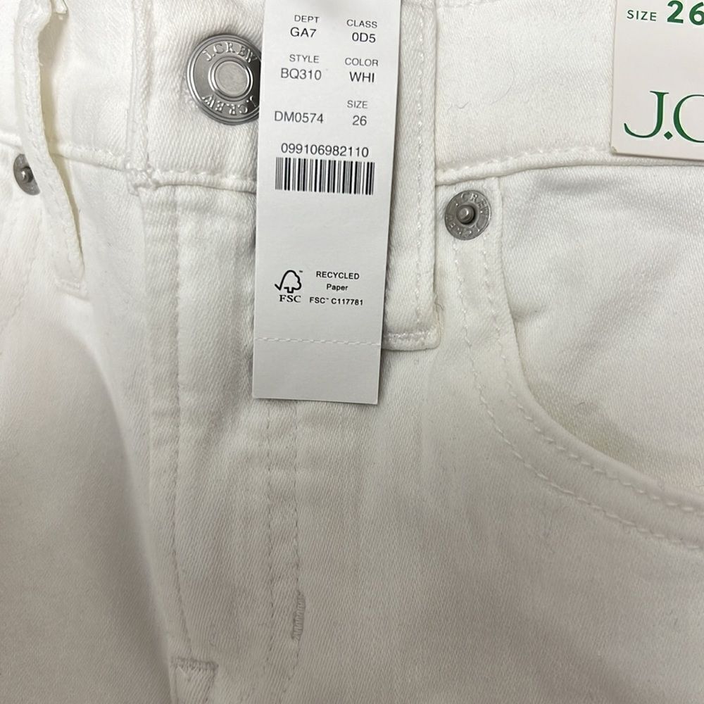 J.Crew 9" toothpick jean in white wash - Picture 6 of 6